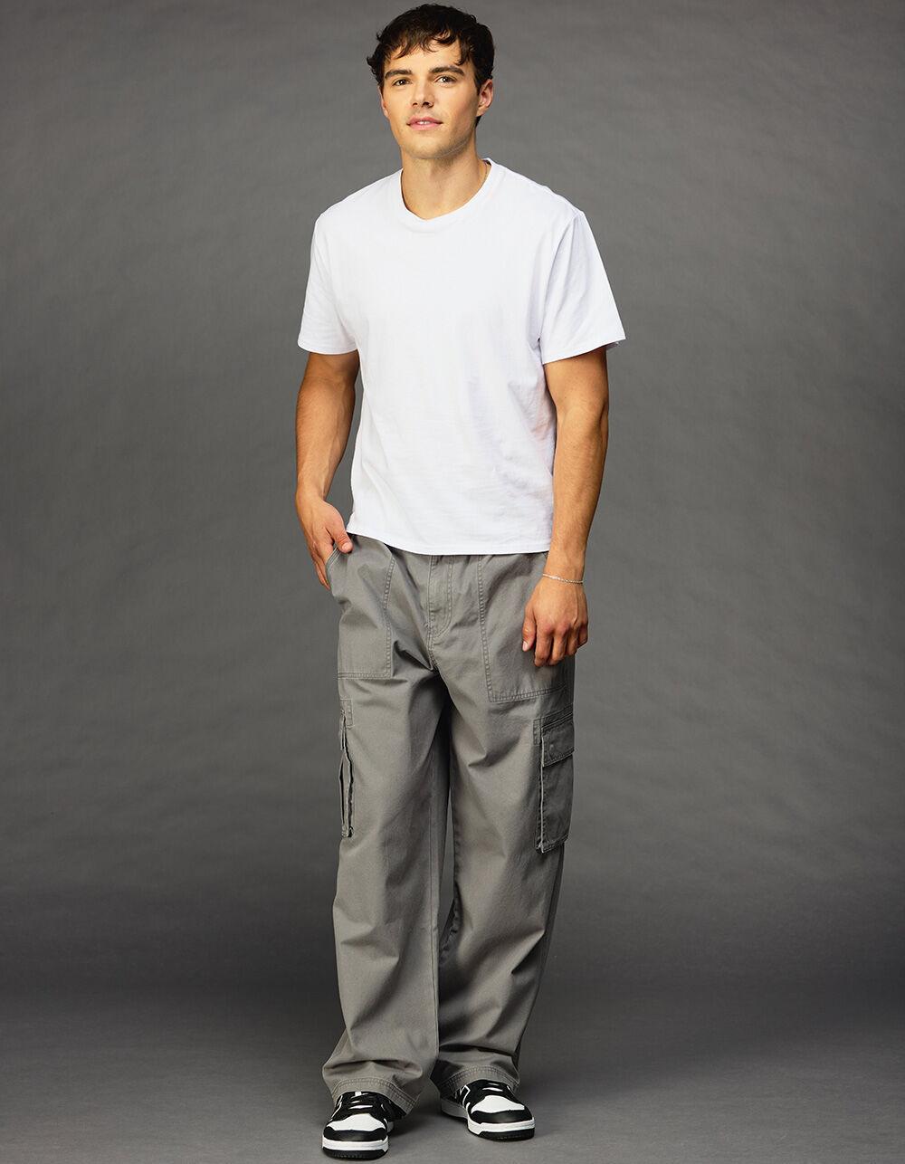 RSQ Mens Loose Cargo Pull On Pants - PEWTER Product Image