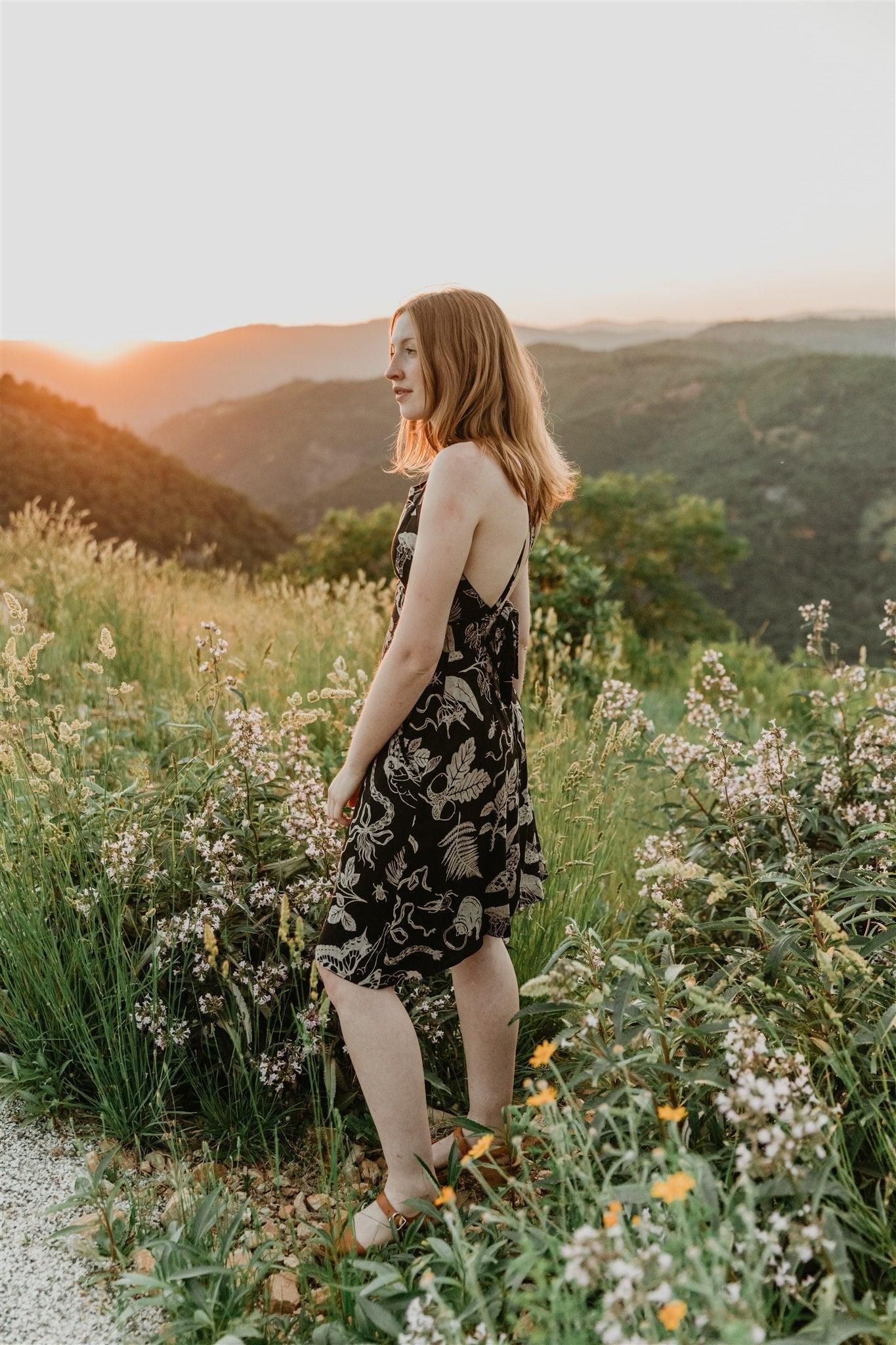 Juniper Dress in Black Woodland Wonder Product Image