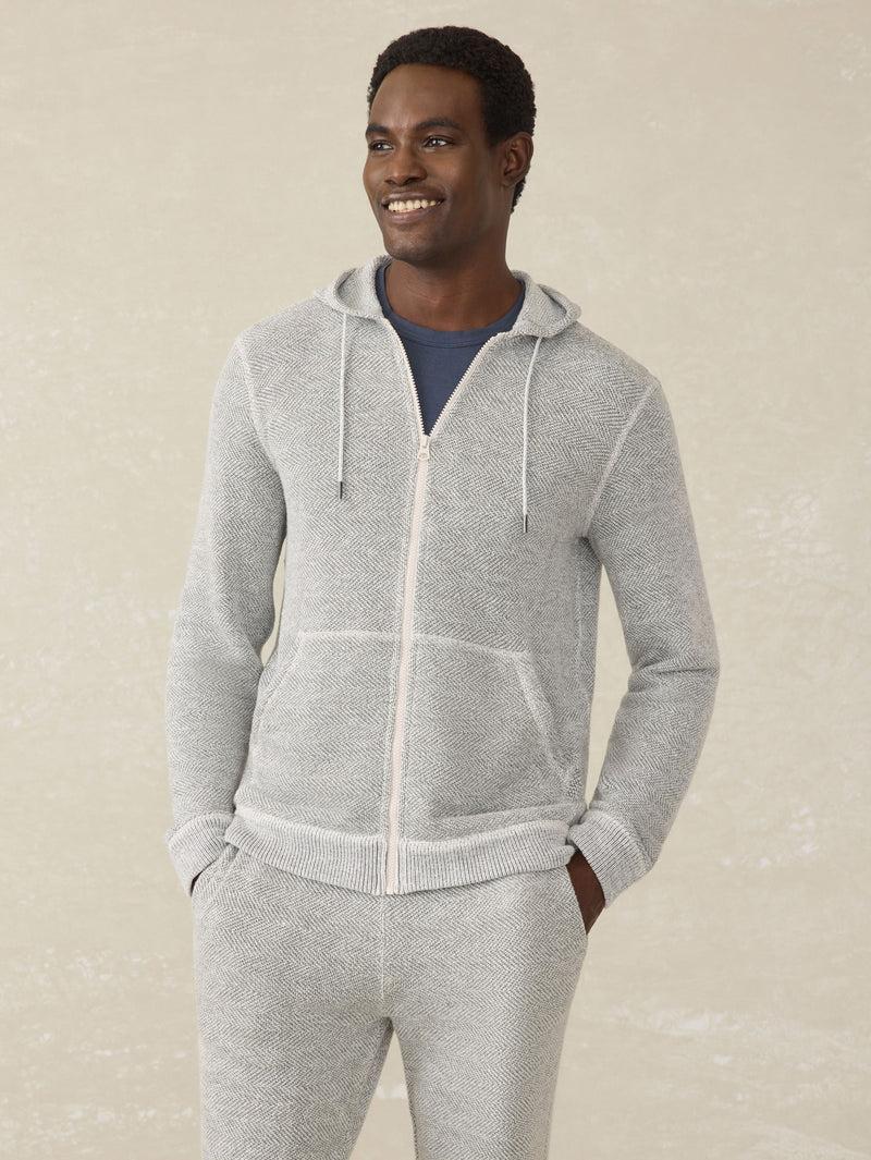 Whitewater Full Zip Hoodie - Grey Shell Loop Product Image