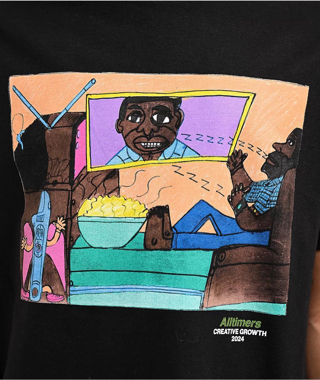 Alltimers x Creative Growth John Martin Black T-Shirt Product Image