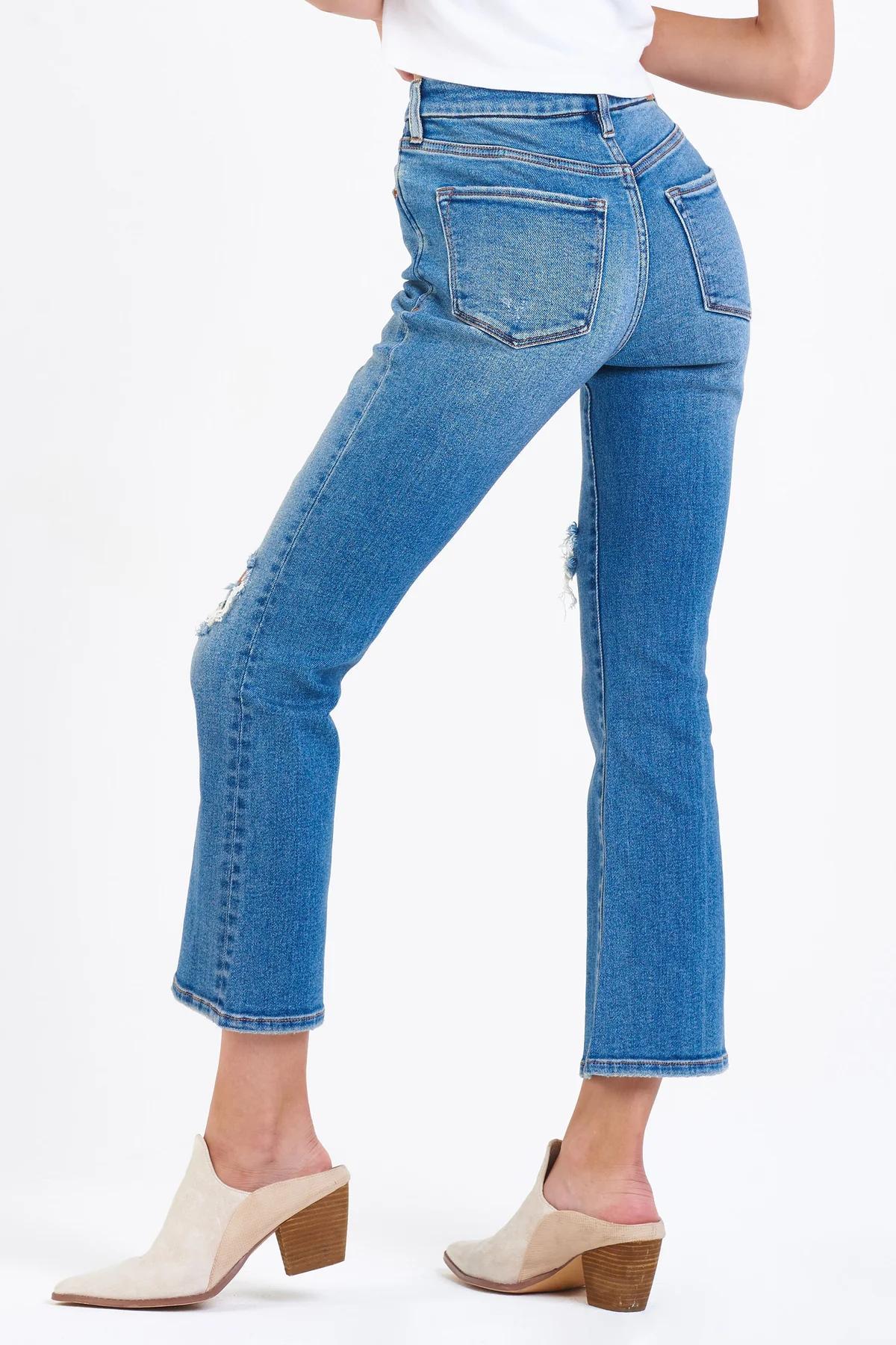 JEANNE HIGH RISE CROPPED FLARE JEANS GOLDEN GATE Product Image