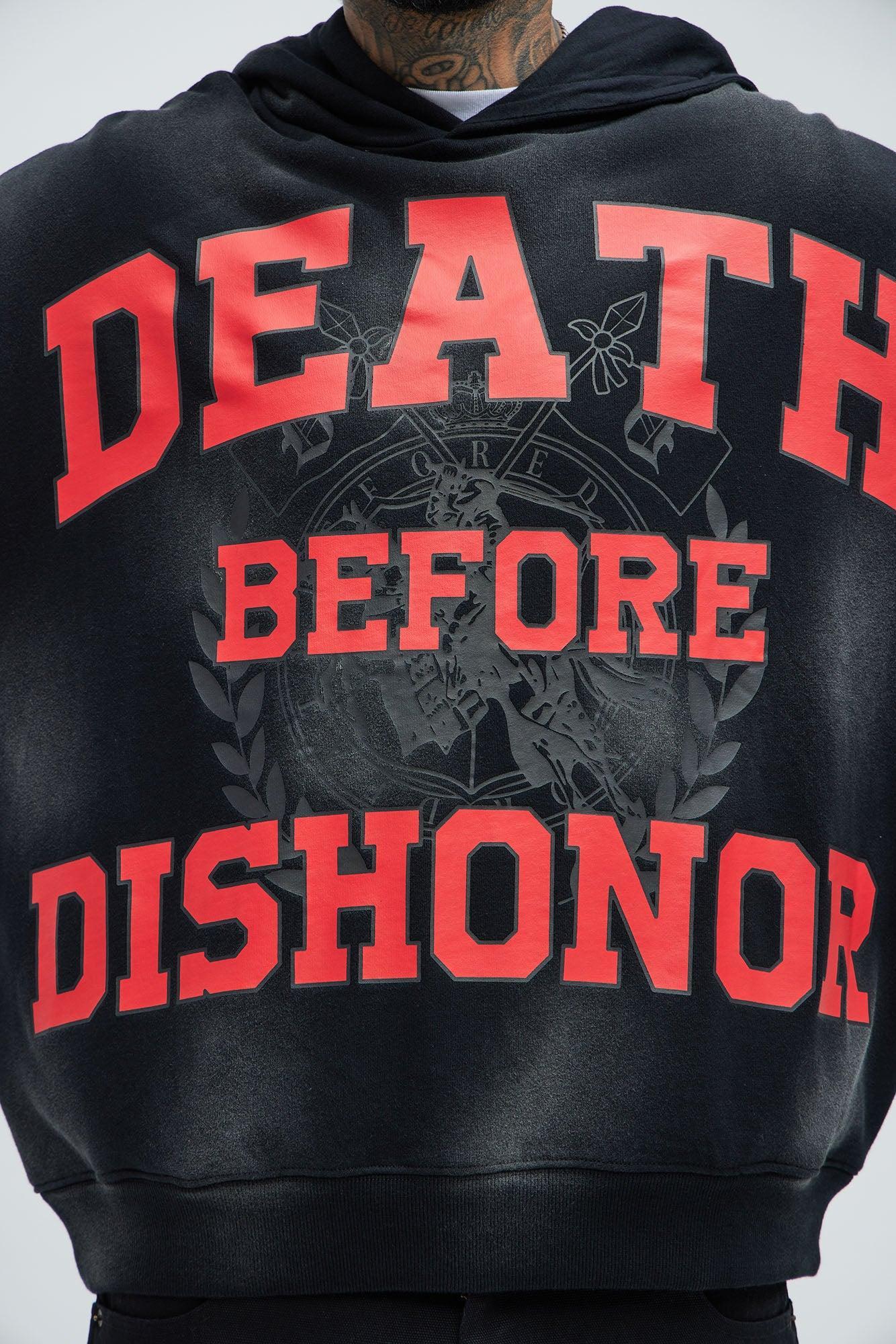 Tyson Death Before Dishonor Oversized Hoodie - Black Product Image