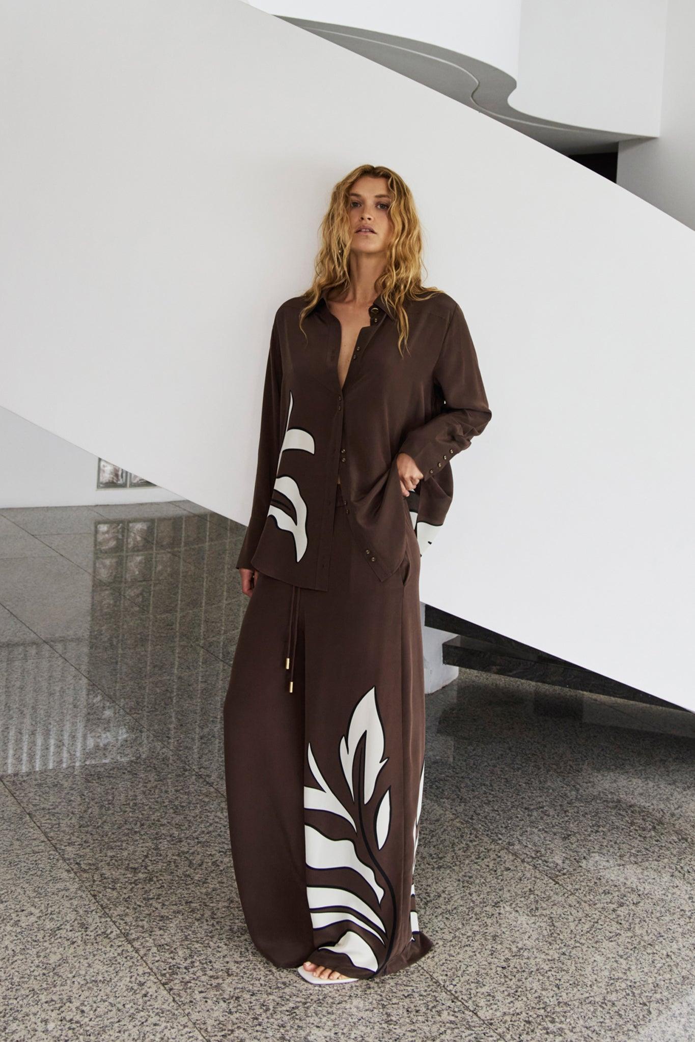 Planetary Silk Oversized Shirt Product Image