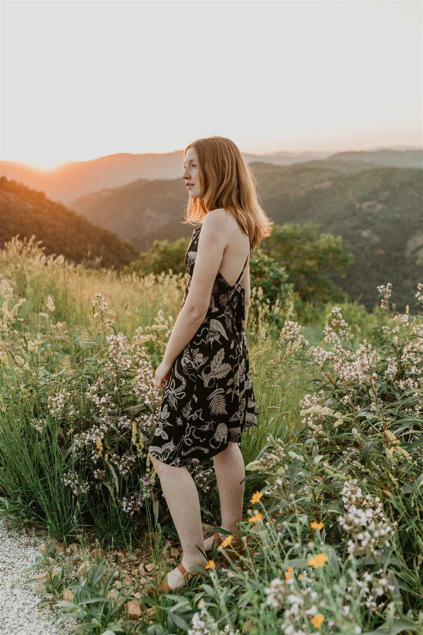 Juniper Dress in Black Woodland Wonder Product Image