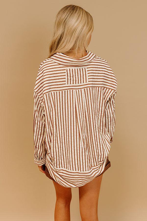 Charleston Charm Stripe Button Up Top Product Image