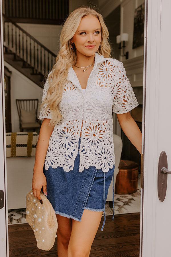 Sunny Days Ahead Crochet Top Product Image