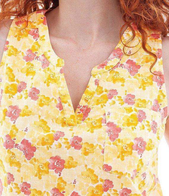 Aventura Devonne Organic Cotton Printed Crew Neckline Sleeveless Tank Product Image