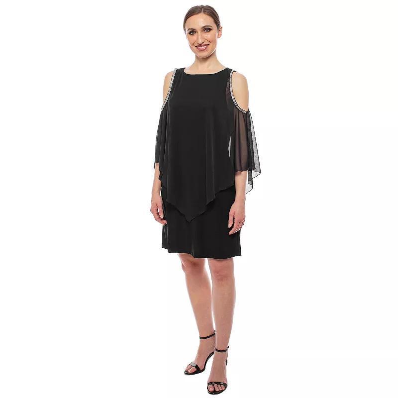 Womens Tash + Sophie Beaded Hanky Hem Overlay Dress Product Image