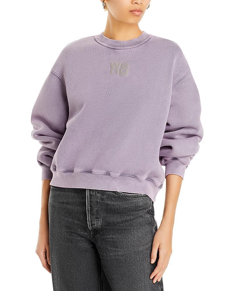 alexanderwang. t Essential Terry Crew Sweatshirt with Puff Paint Logo Product Image