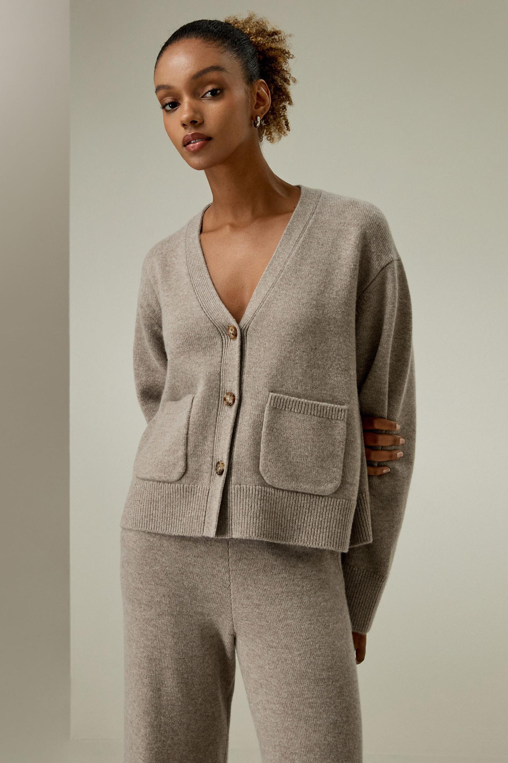 Cropped Wool-Cashmere Blend Cardigan Product Image