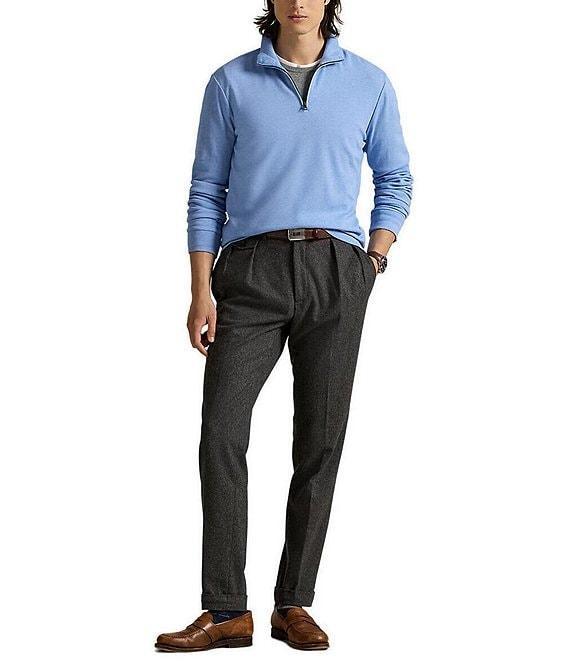 Polo Ralph Lauren Textured Double-Knit Quarter-Zip Pullover Product Image