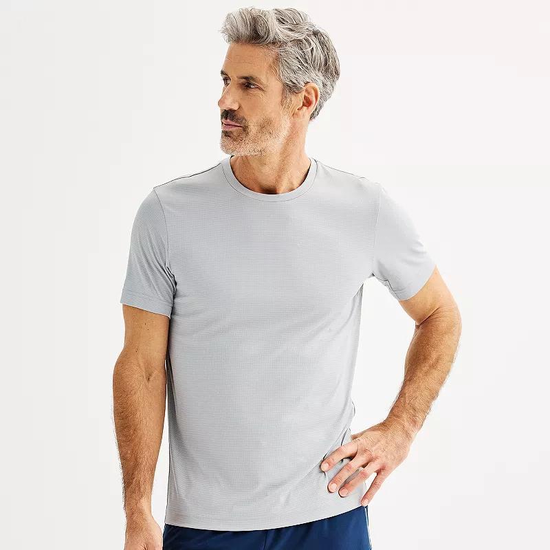 Men's Tek Gear® Dry Tek Tee, Size: XL, Silver Spring Grid Product Image