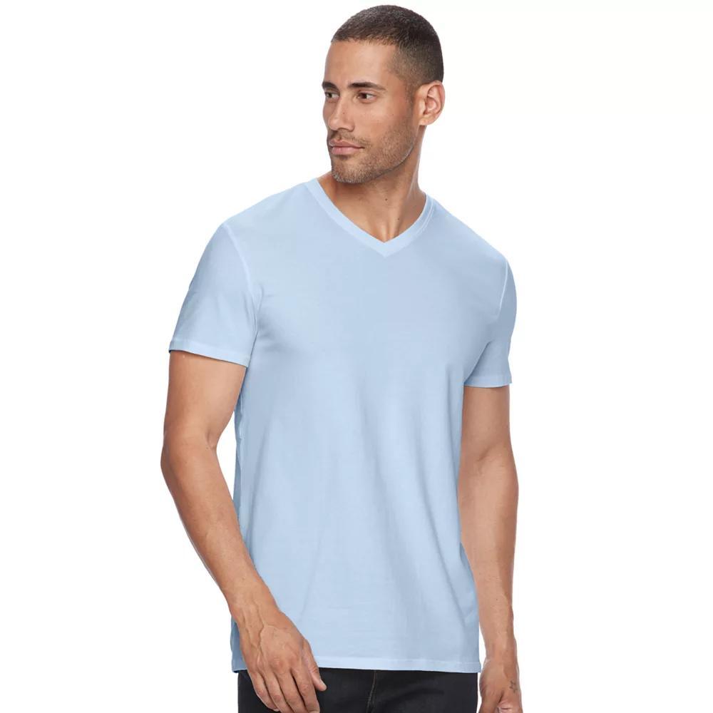 Men's Apt. 9® Premier Flex Short Sleeve V-Neck Tee, Size: XS, Frost Wind Product Image