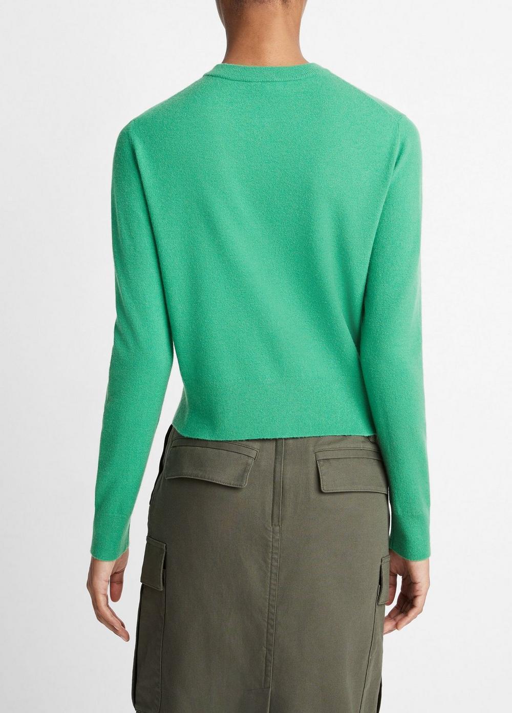 Wool-Blend Shank-Button Cardigan Product Image