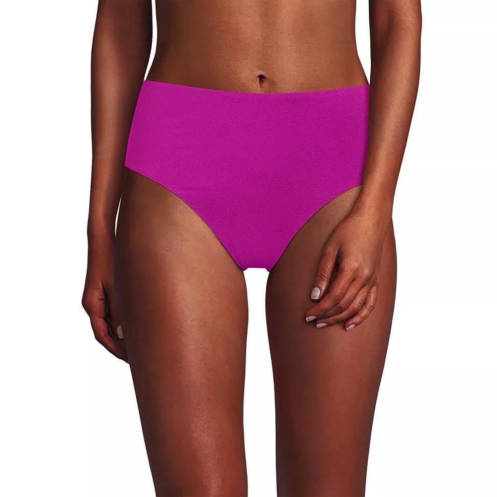 Women's Lands' End Mid Rise Bikini Swim Bottoms, Size: 12, Deep  Blue Product Image