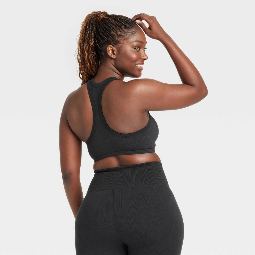 Women's Seamless Light Support Rib Racerback Sports Bra - All In Motion™ Product Image