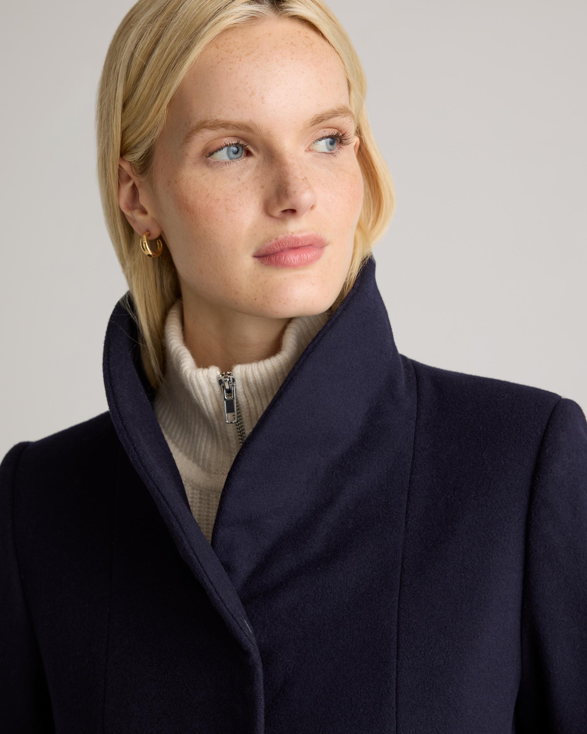 Quince | Women's Italian Wool Cocoon Coat Size XL, Wool/Nylon Product Image