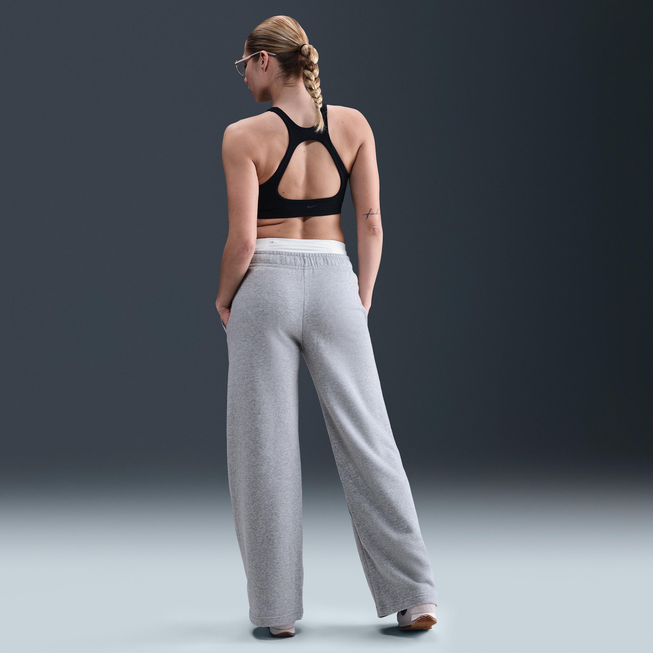Women's Nike Sportswear Club Fleece Mid-Rise Wide-Leg Sweatpants Product Image