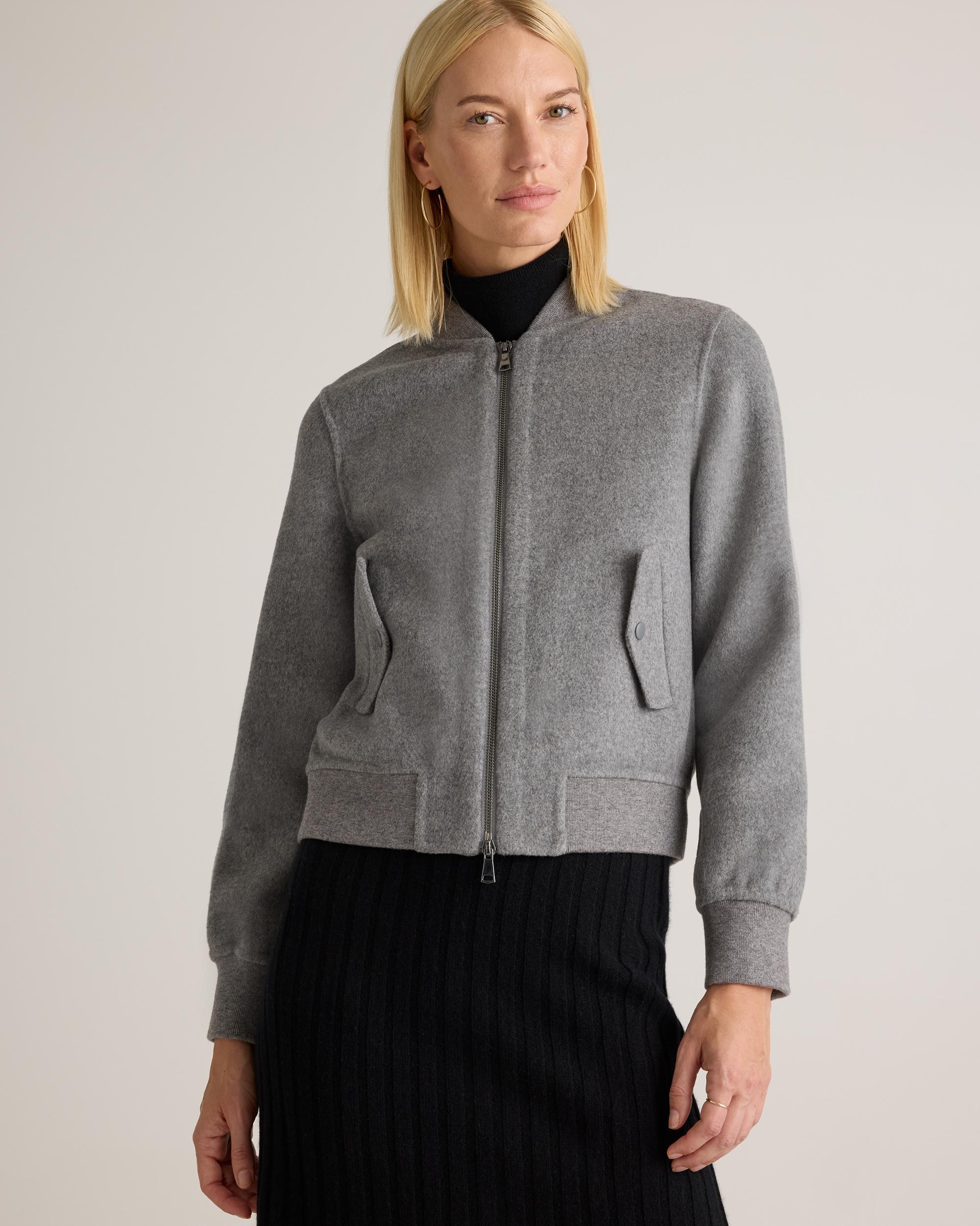 Quince | Women's Double-Faced Merino Wool Bomber Jacket Size XS Product Image