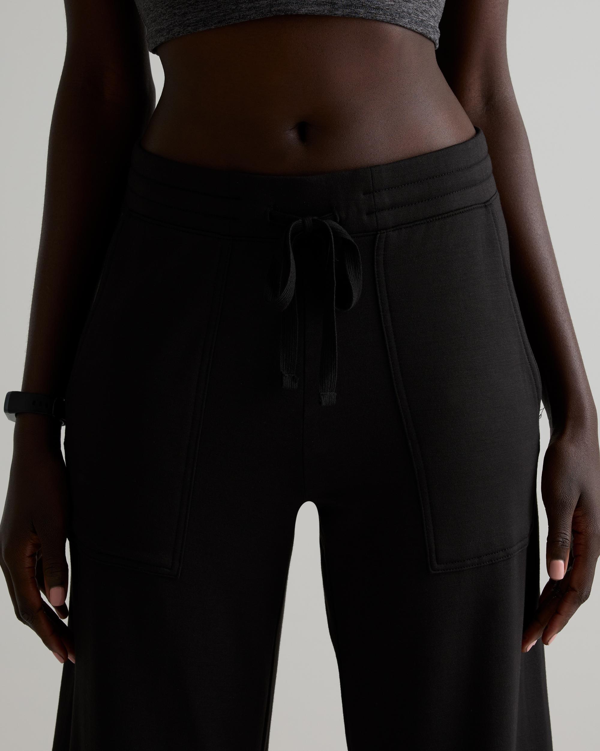 Quince | Women's Wide Leg Fleece SweatPantss Supersoft Fleece Lounge Pants Capri, Size XL, Lenzing Modal Product Image