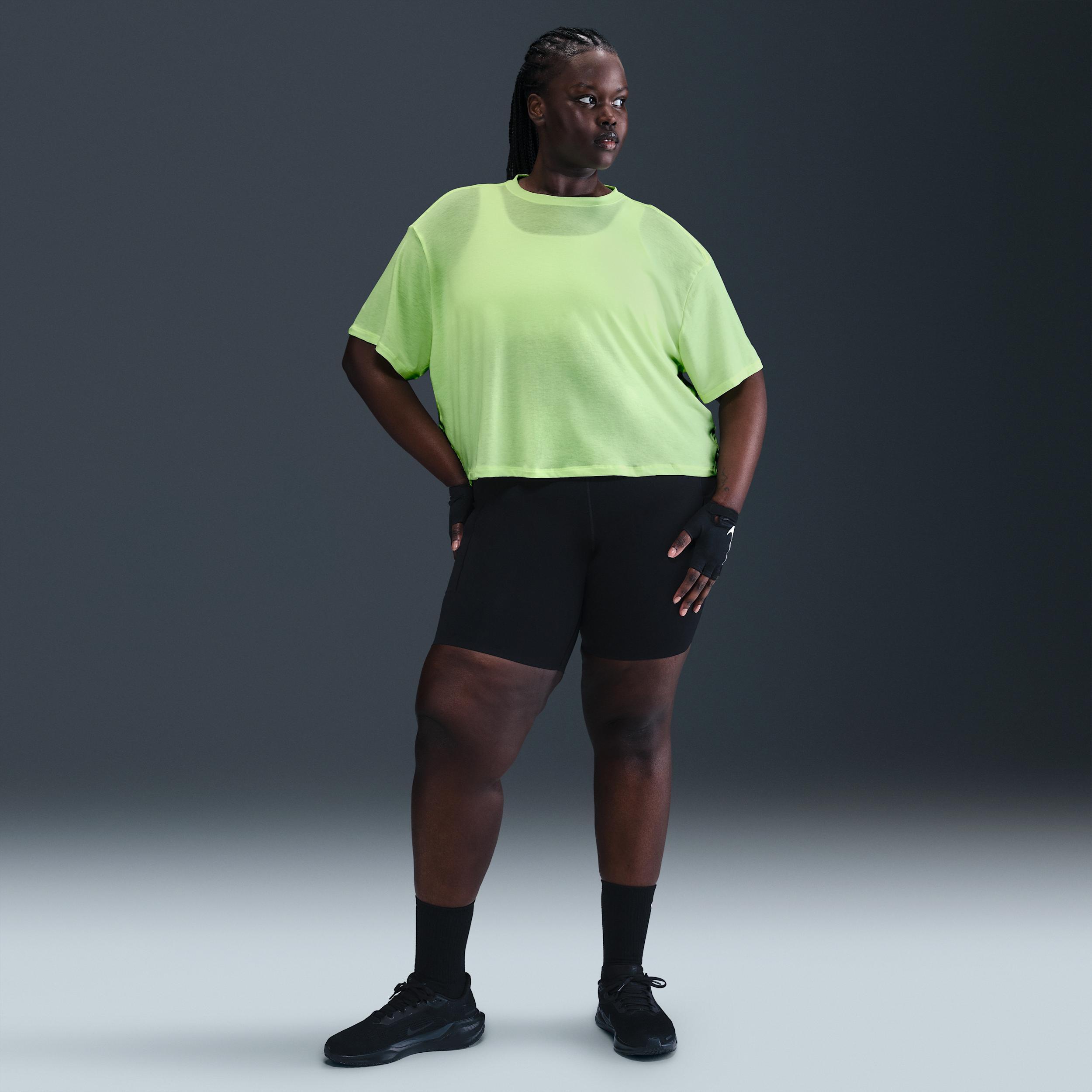 Nike One Relaxed Women's Dri-FIT Cropped Short-Sleeve Top (Plus Size) Product Image