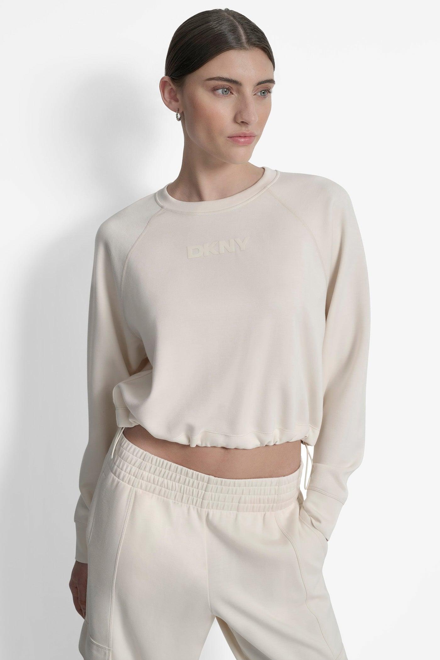 CROPPED DRAWSTRING-HEM SWEATSHIRT Product Image