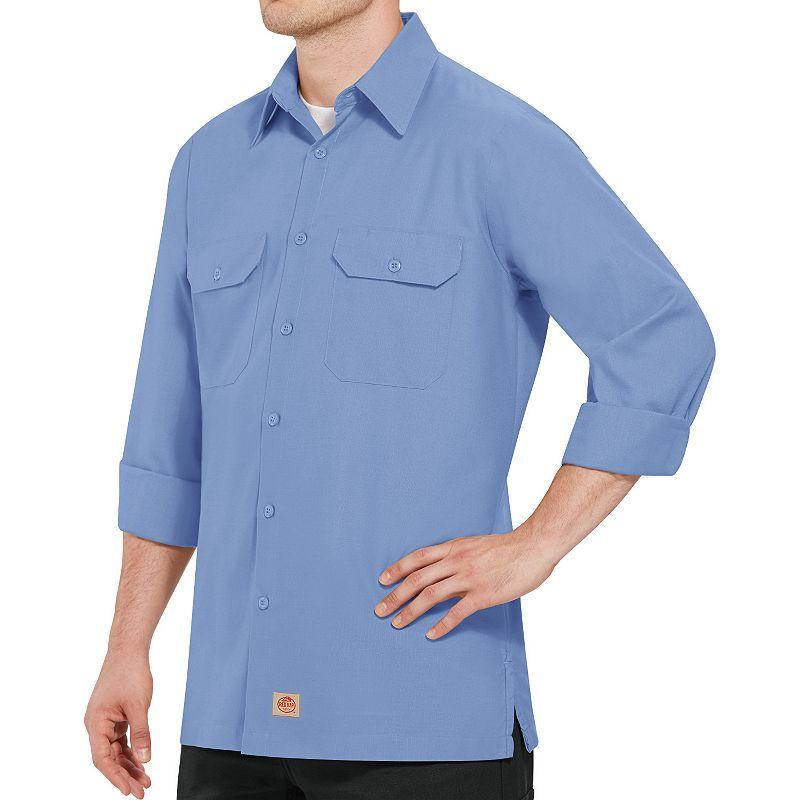 Big & Tall Red Kap Classic-Fit Ripstop Work Shirt, Men's, Size: XXL Tall, Light Blue Product Image