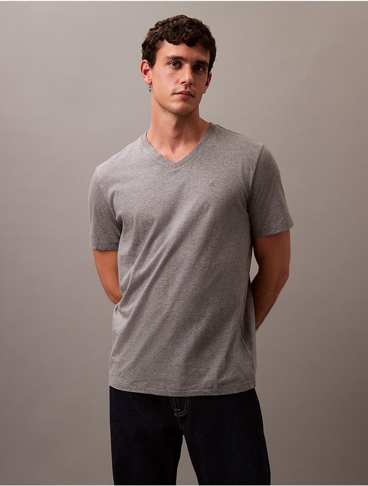 Calvin Klein Mens Liquid Touch Classic V Neck T-Shirt - White - M Product Image