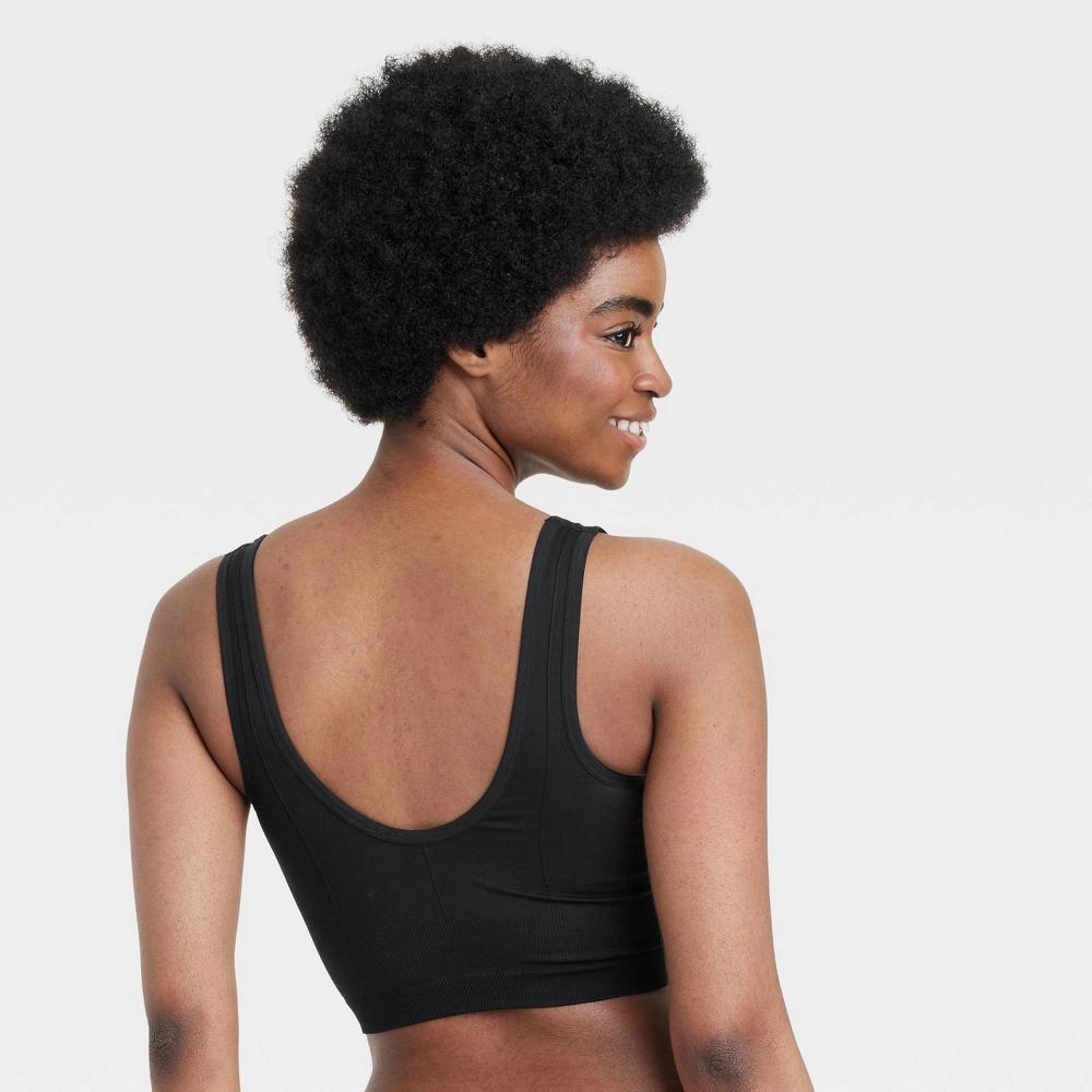 Women's Seamless Brami - Colsie™ Black L: Unlined Pullover Knit Top Product Image