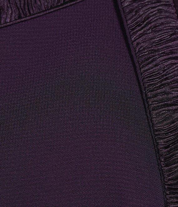 Le Bos Round Neck 3/4 Sleeve Georgette Tonal Trim Evening 3-Piece Pant Set Product Image