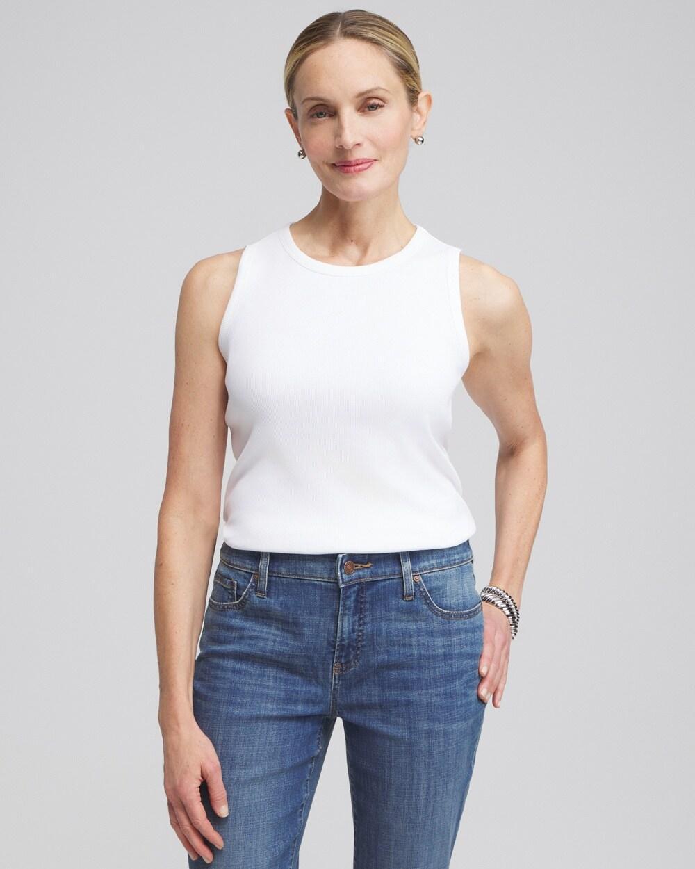 Ribbed High Neck Tank Product Image
