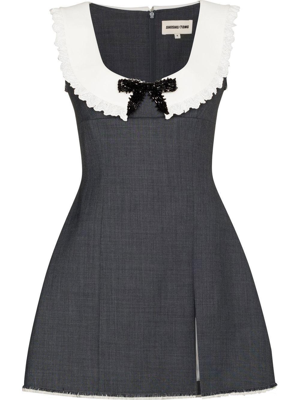 bow-detail sleeveless dress Product Image