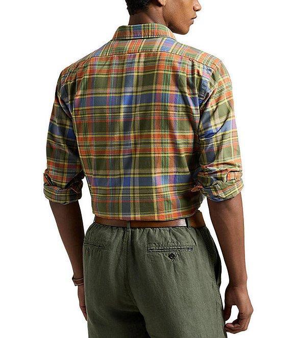 Polo Ralph Lauren Classic Fit Plaid Oxford Long Sleeve Woven Shirt Product Image