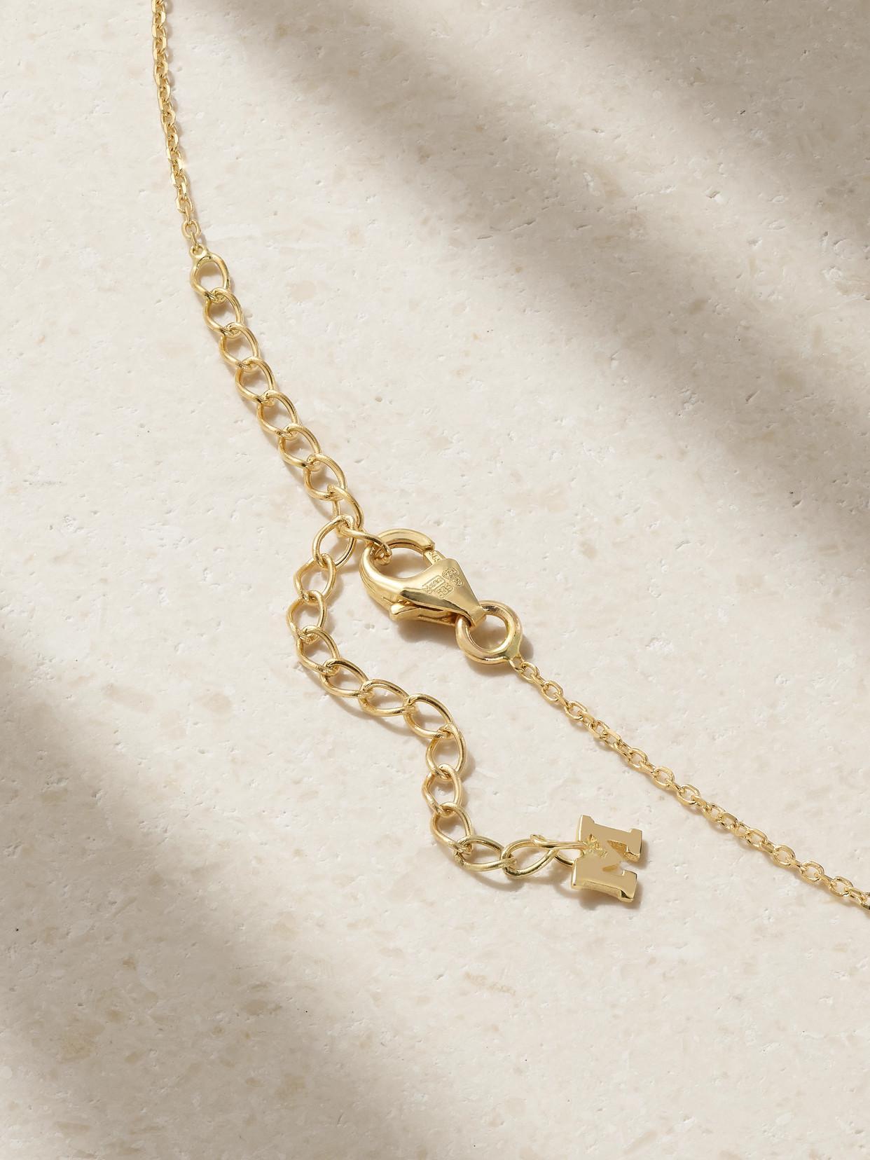 MATEO 14-karat Gold, Turquoise And Diamond Necklace Product Image