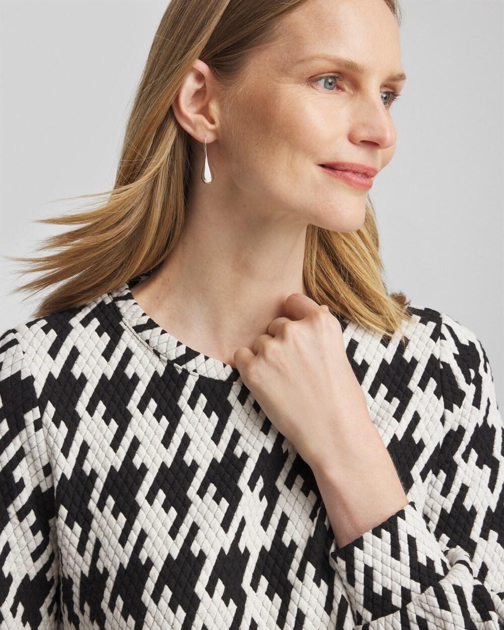Zenergy® Houndstooth Long-Sleeve Top Product Image
