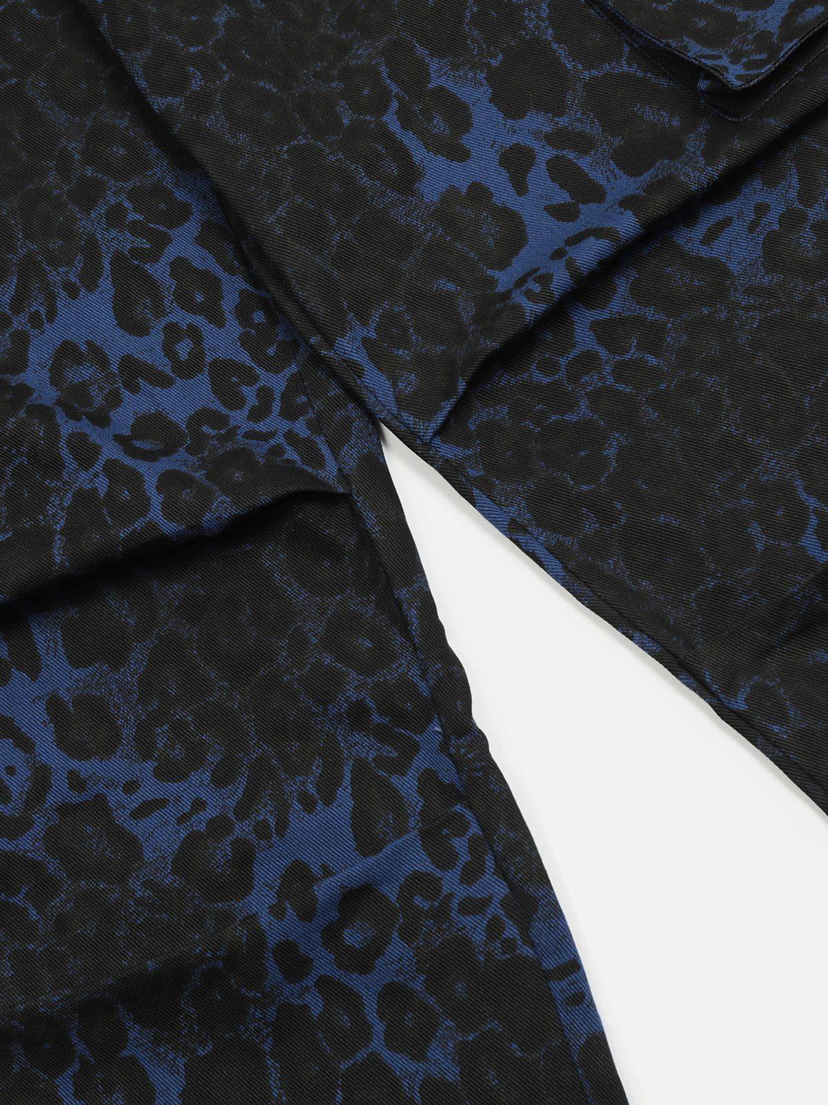 Aelfric Eden Blue Leopard Print Cargo Pants Product Image