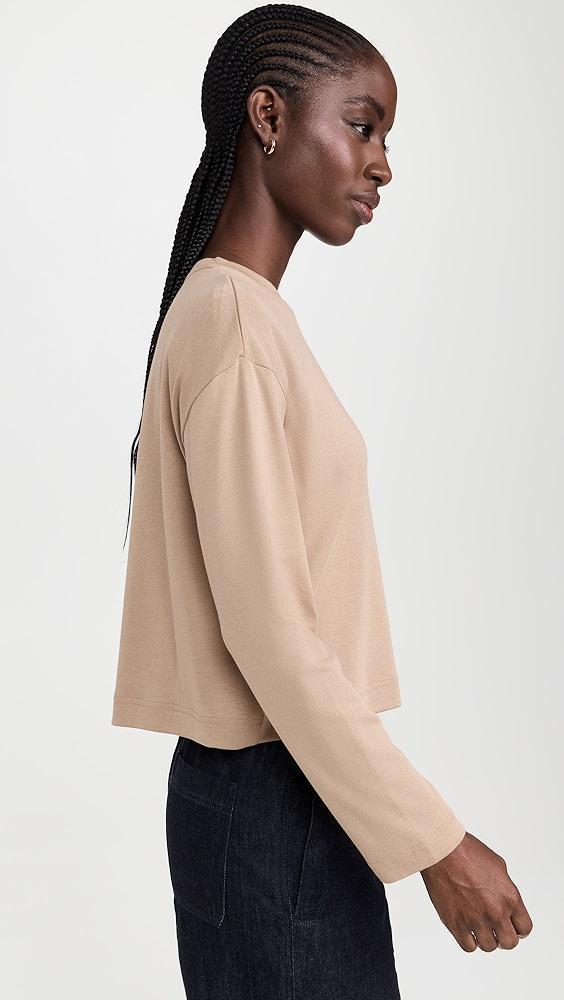 Vince Relaxed Long Sleeve Cropped Crew Tee | Shopbop Product Image