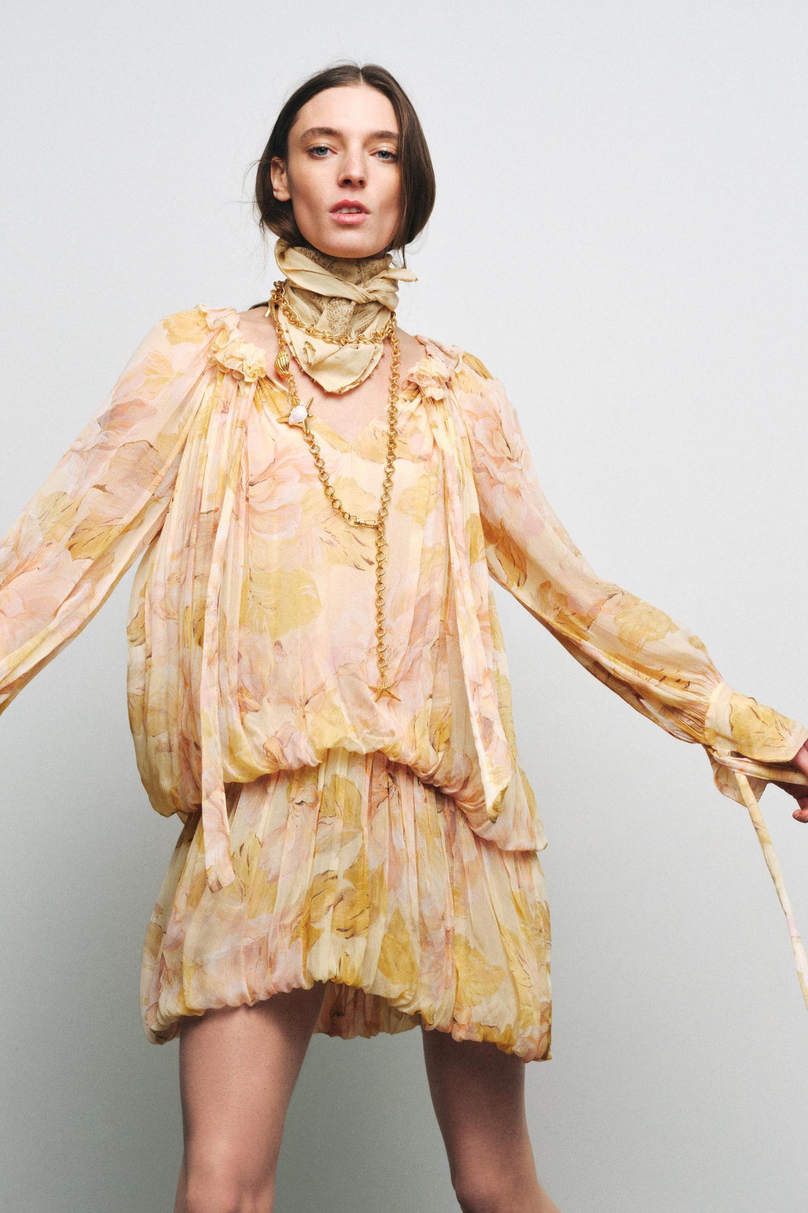 PRINTED SHORT DRESS ZW COLLECTION Product Image