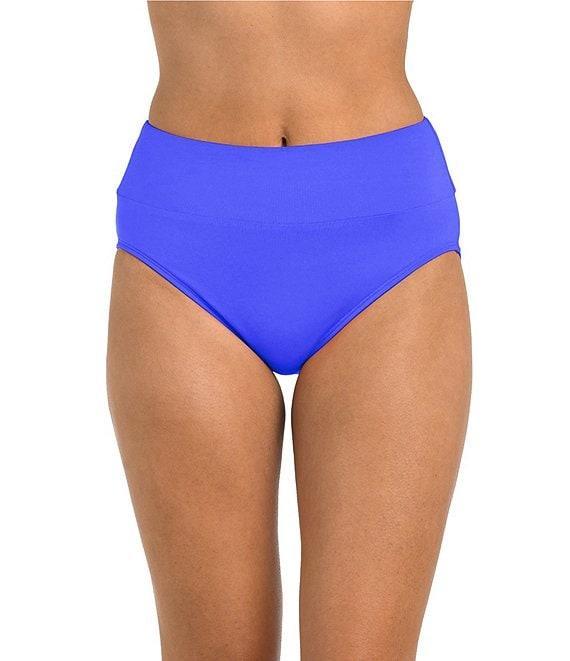 24th & Ocean Solid High Waist Swim Bottom Product Image