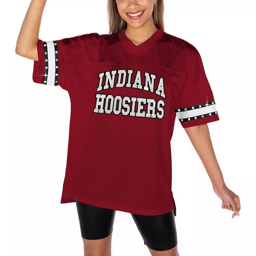 Women's Gameday Couture Crimson Indiana Hoosiers Until Kickoff Rhinestone Fashion T-Shirt, Size: Small, Red Product Image