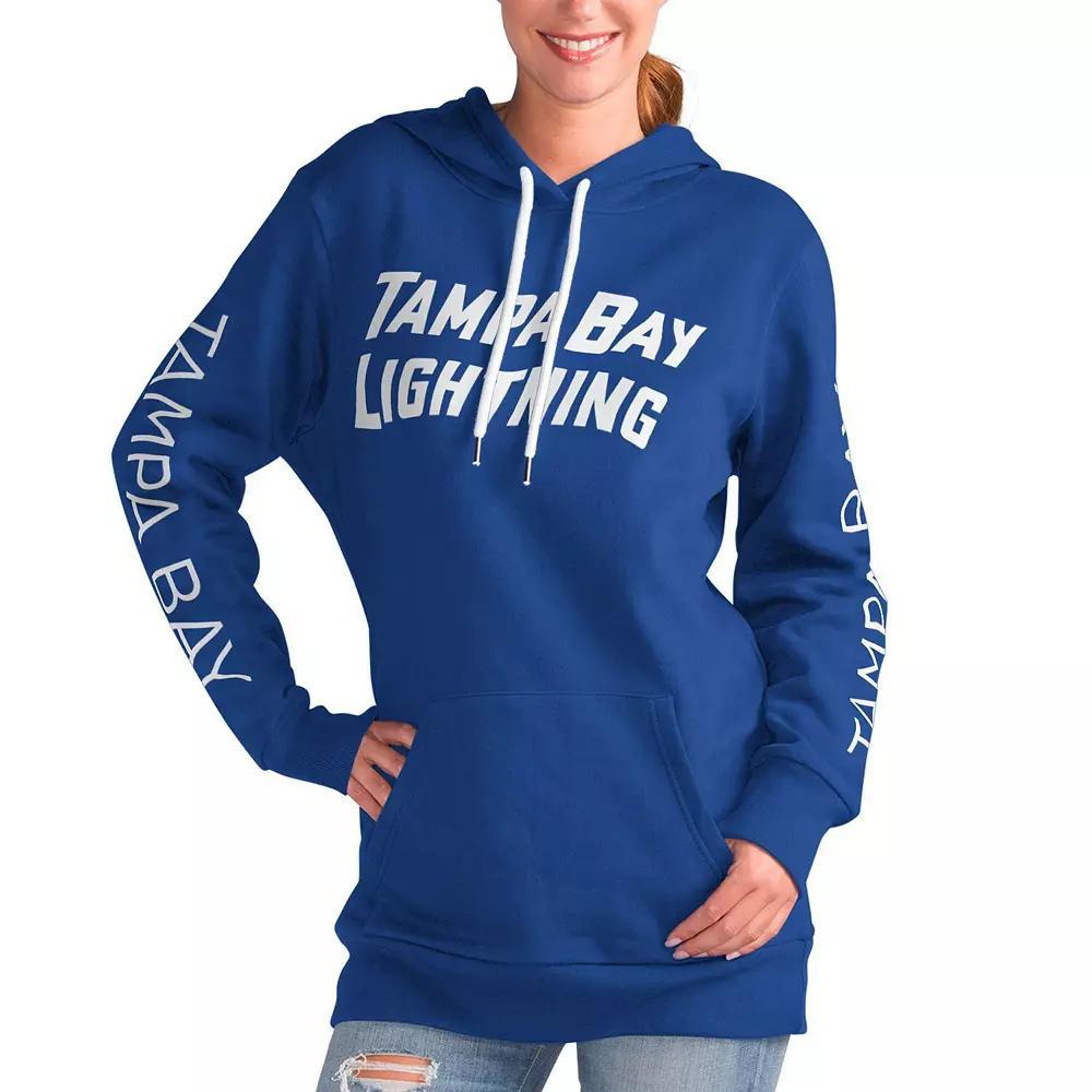 Women's G-III 4Her by Carl Banks Blue Tampa Bay Lightning Overtime Pullover Hoodie, Size: Large, Lgh Blue Product Image