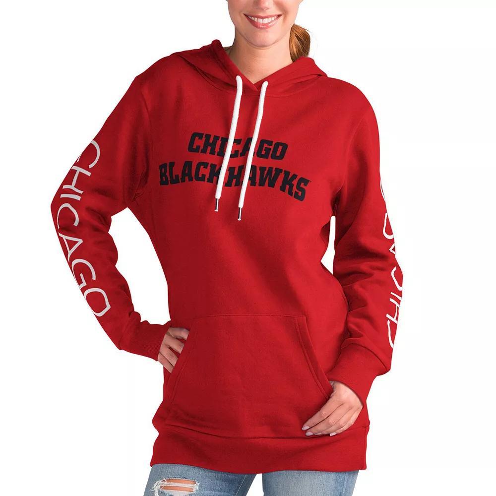 Women's G-III 4Her by Carl Banks Red Chicago Blackhawks Overtime Pullover Hoodie, Size: 2XL Product Image