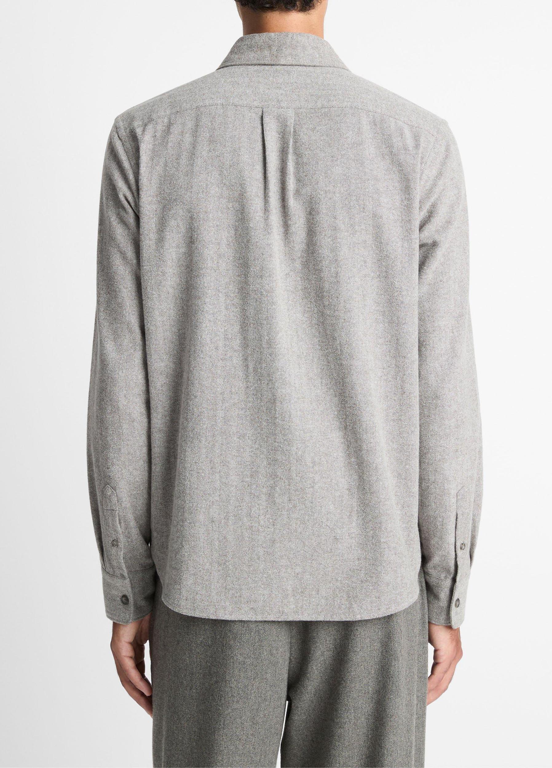 Herringbone Cotton Popover Shirt Product Image