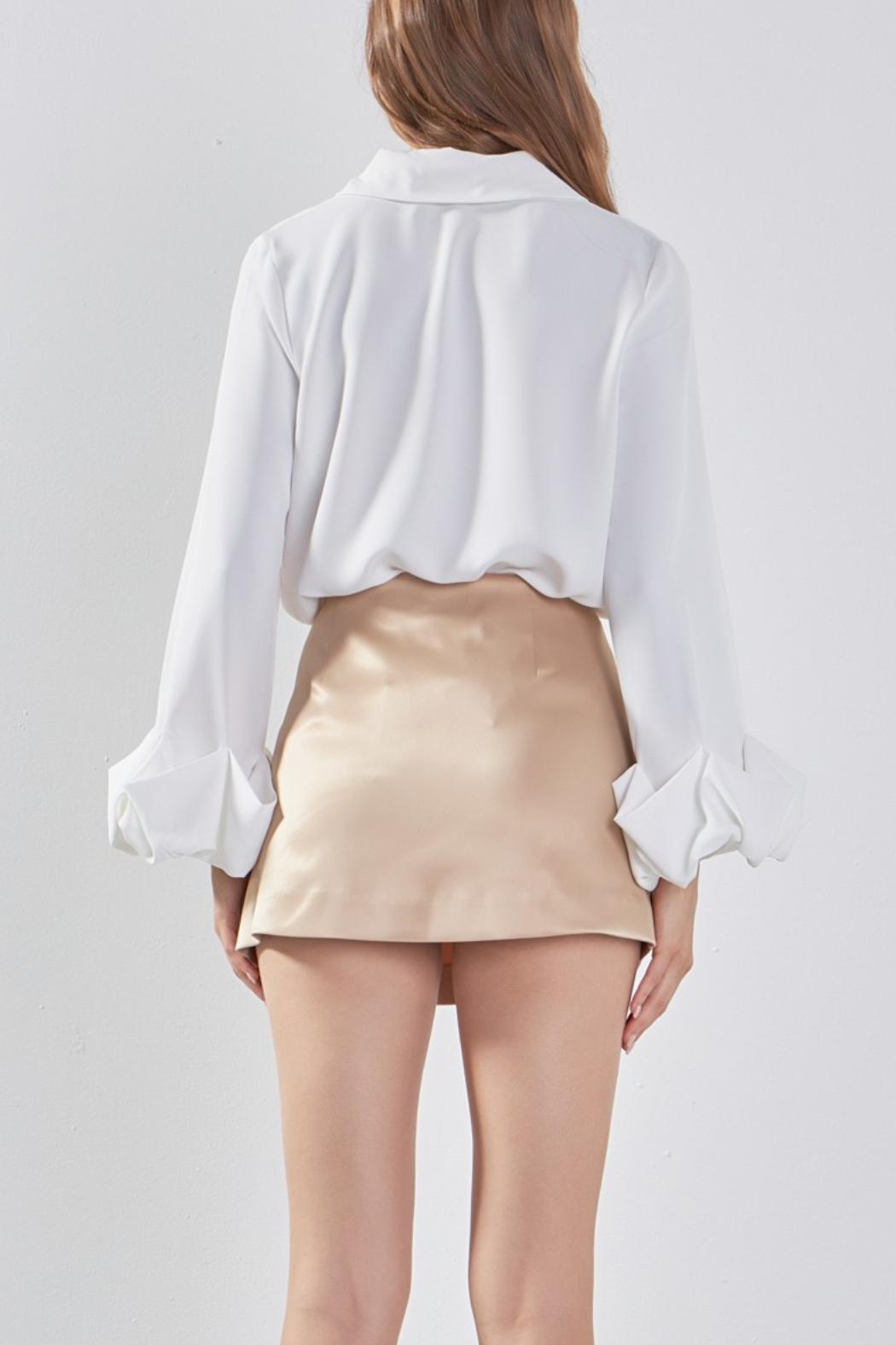 Satin Asymmetric Skort Product Image