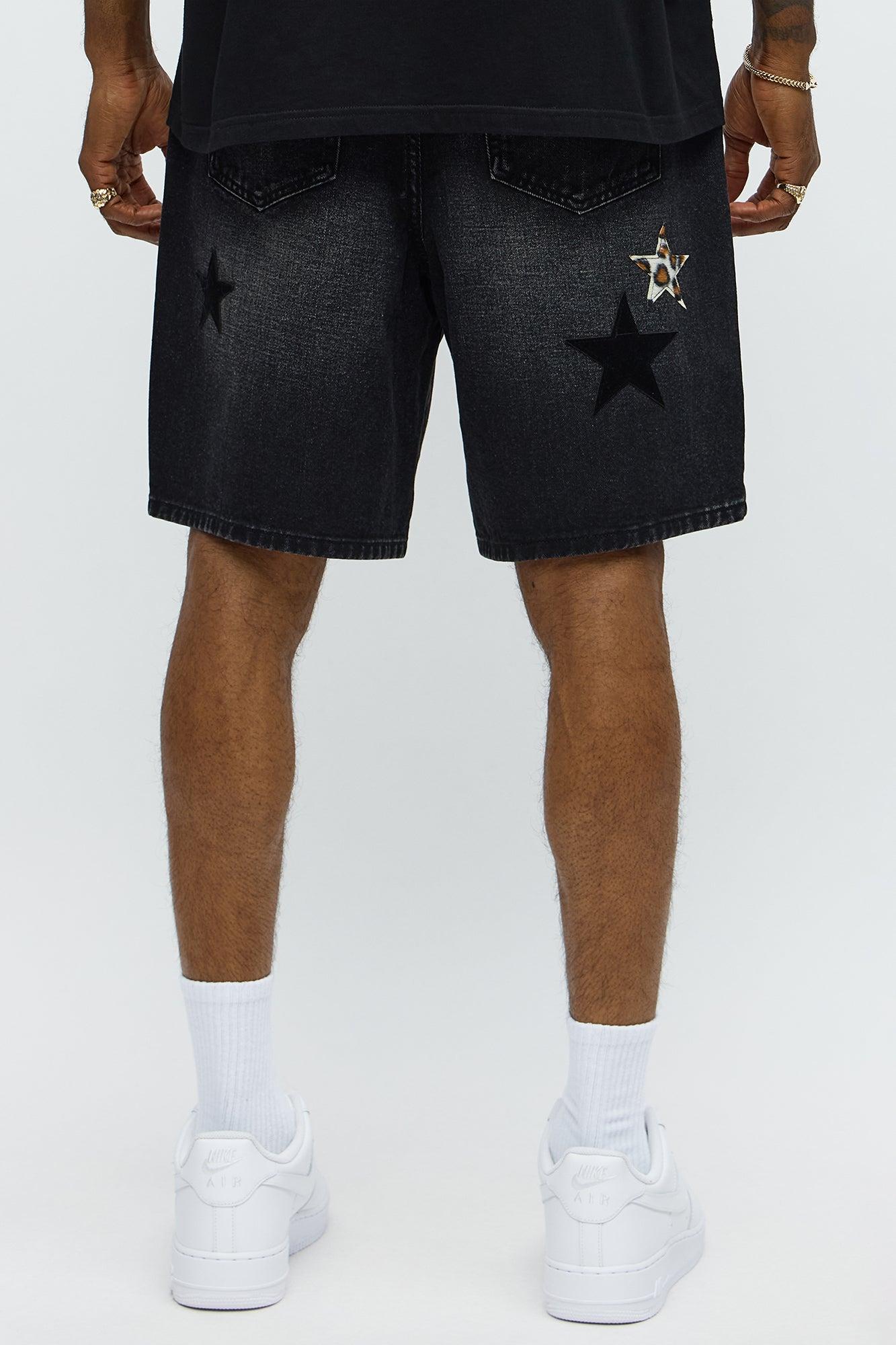 Relaxed I'm More Than Stars Denim Short - Black Wash Product Image