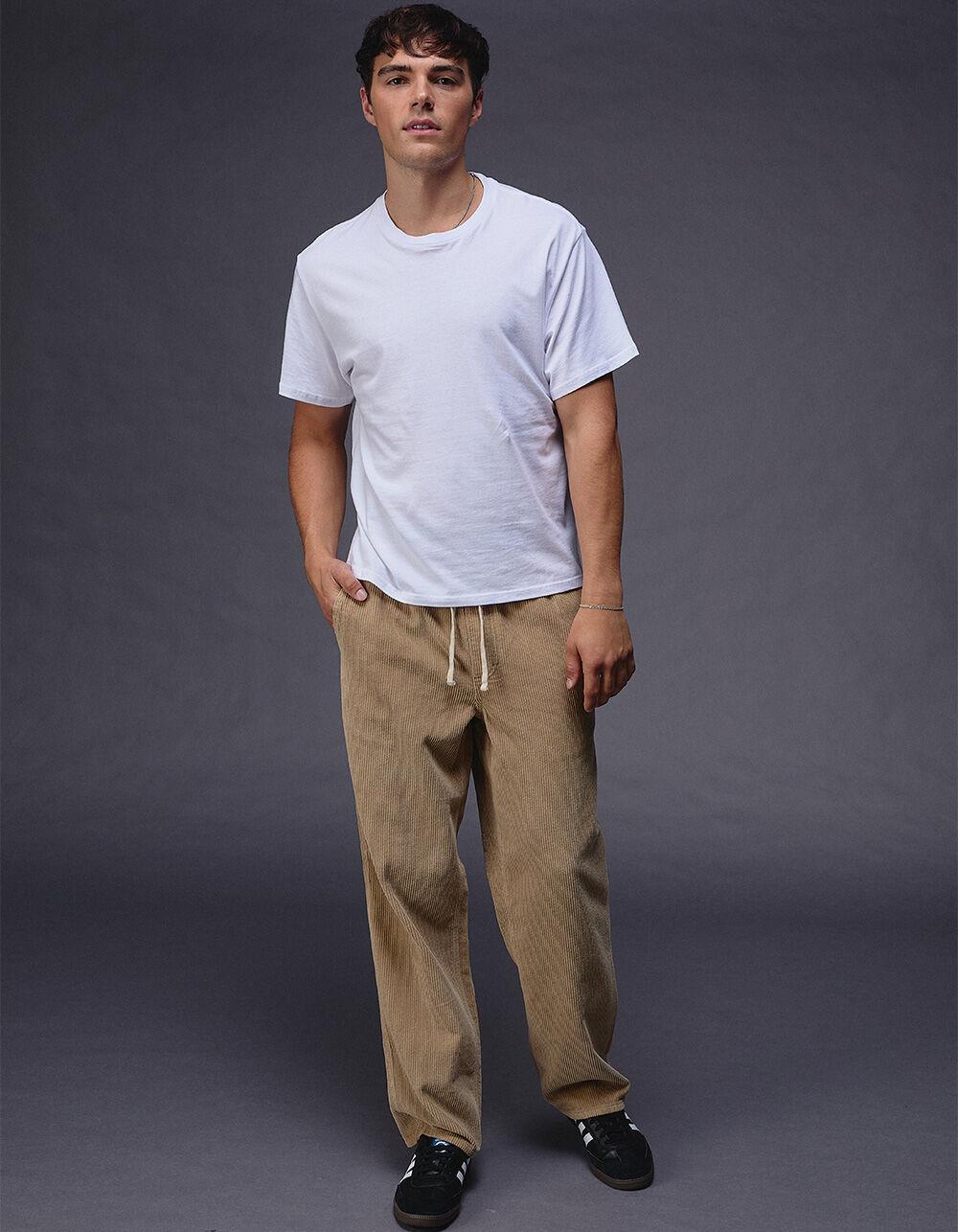 RSQ Mens Washed Straight Fit Corduroy Pants - HONEY Product Image