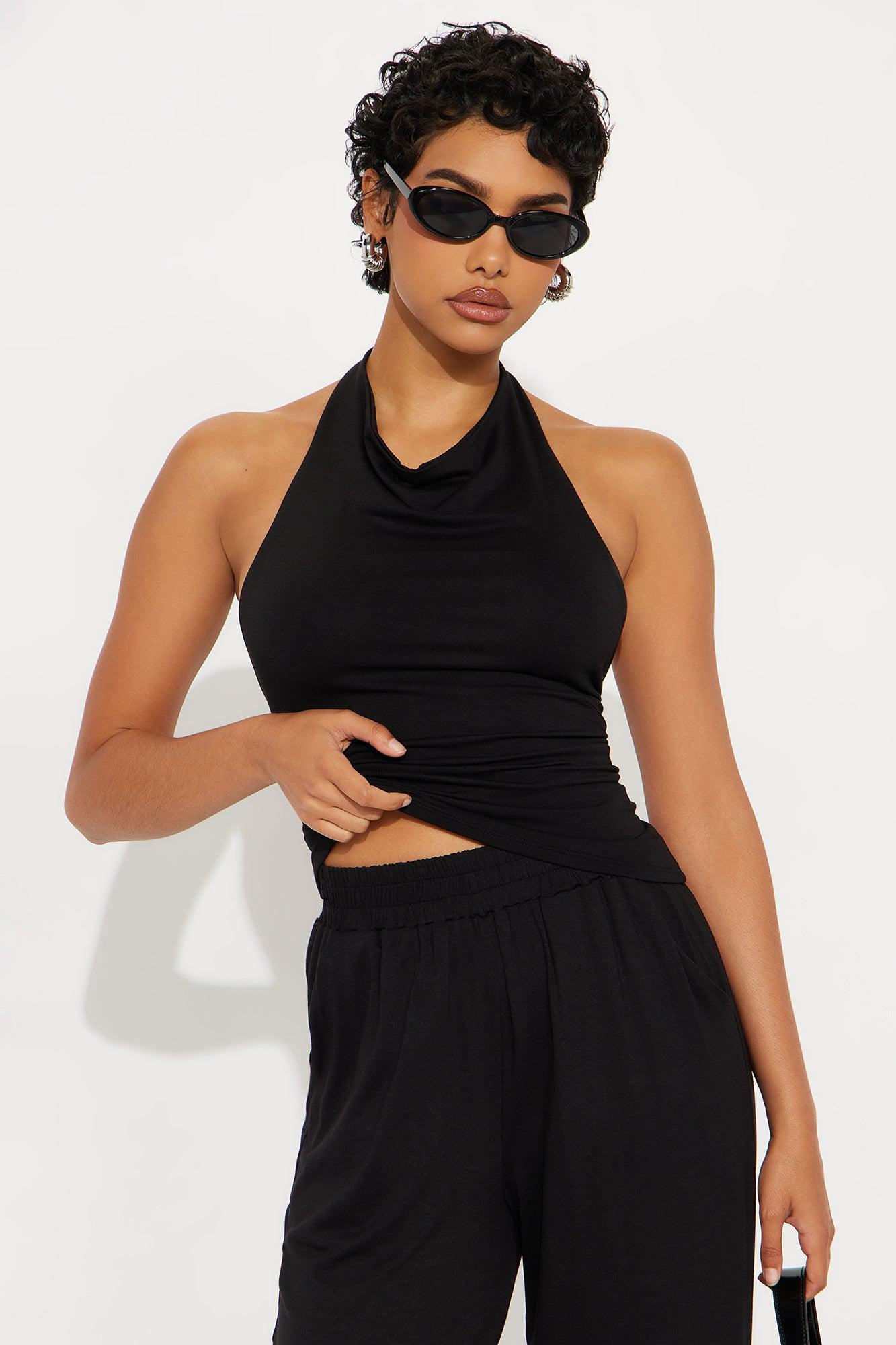 Gianna Halter Pant Set - Black Product Image
