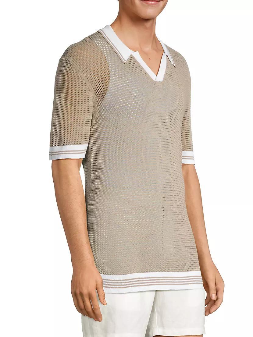 Cotton Knit Polo Shirt Product Image