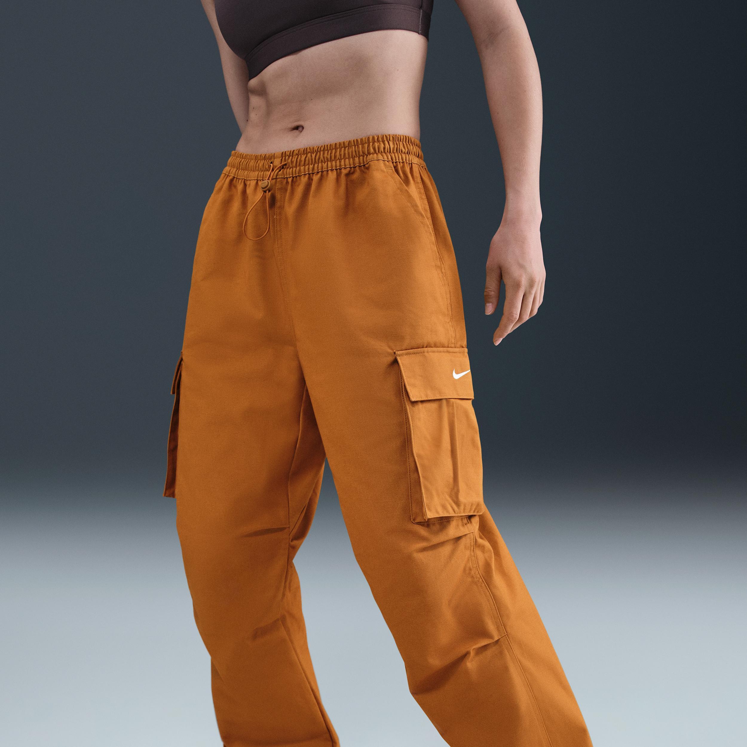 Women's Nike Sportswear Mid-Rise Oversized Woven Cargo Pants Product Image