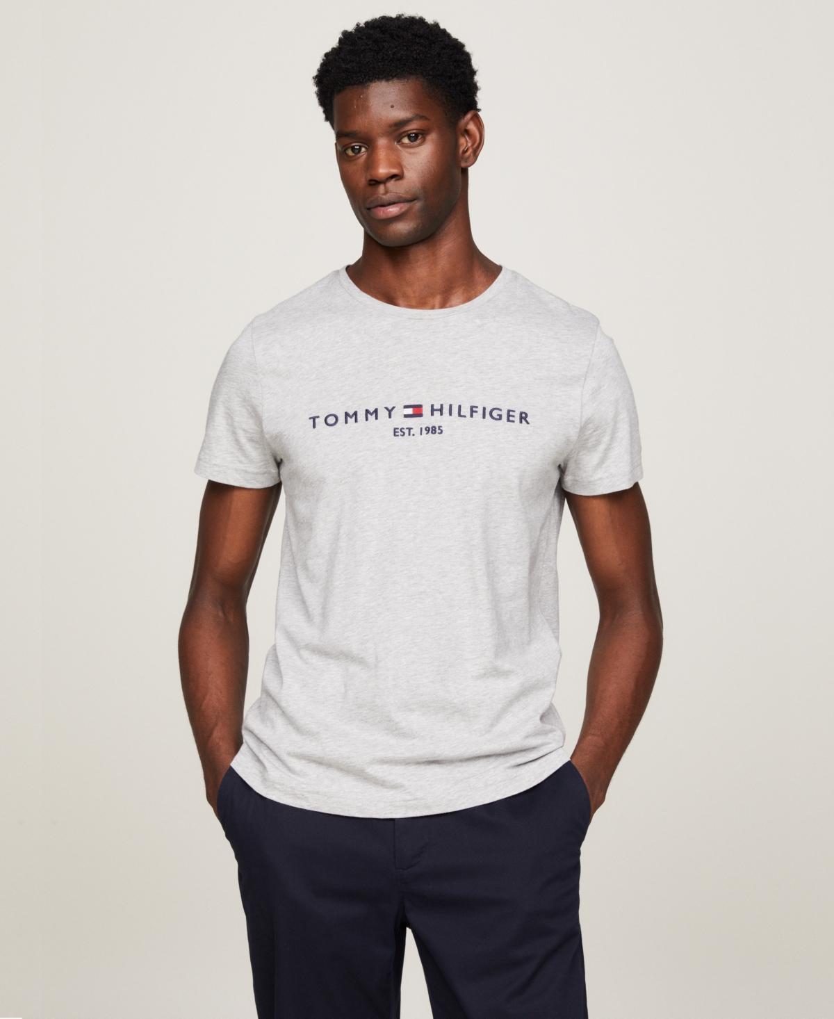 Tommy Hilfiger Mens Embroidered Logo Slim-Fit Crewneck T-Shirt Product Image